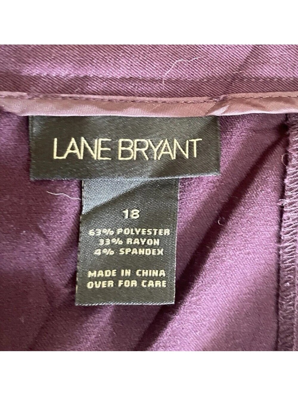 Plus Size Skirt Lane Bryant Solid Purple Knee Length Pencil 18 - Picture 4 of 7